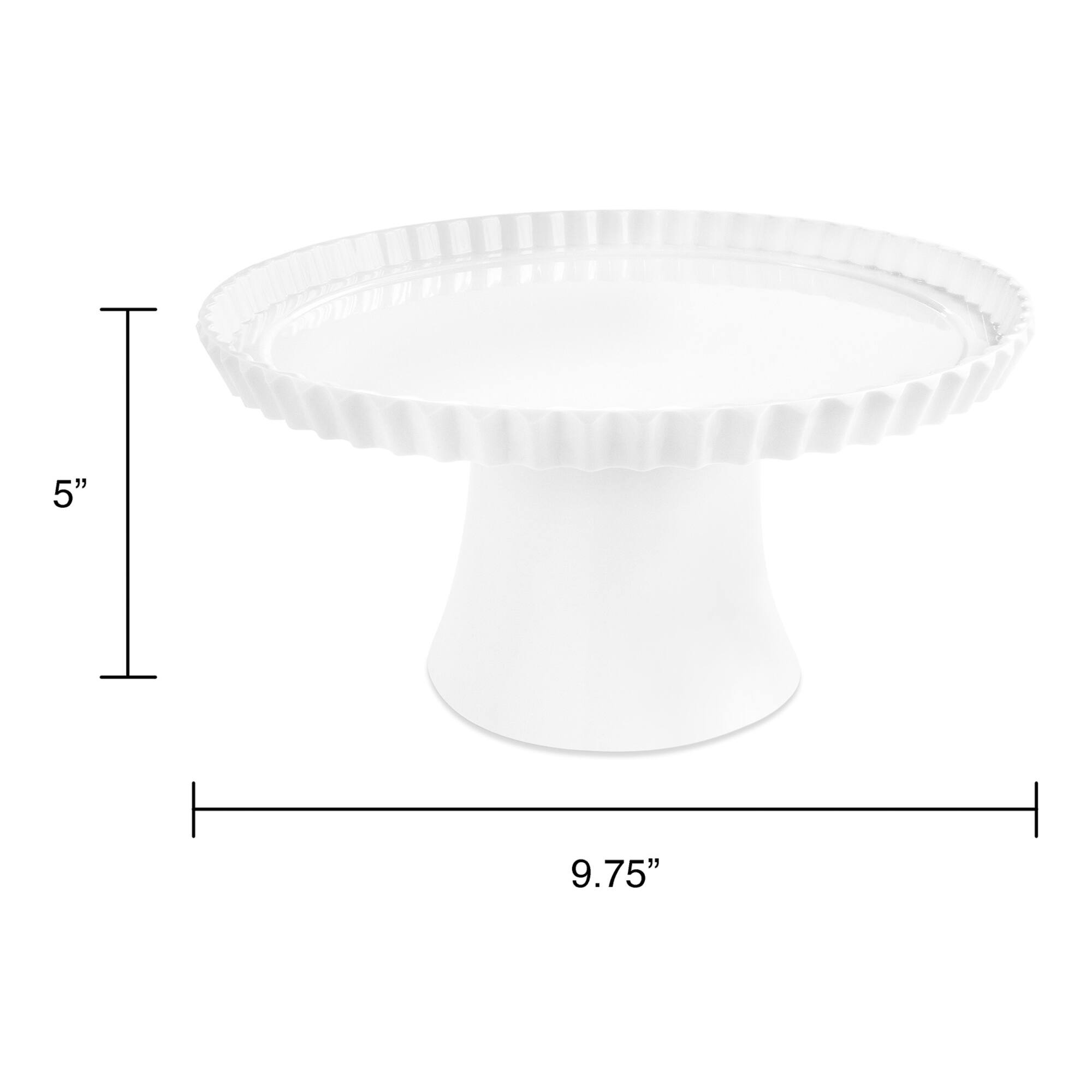 10" White Melamine Cake Stand by Makery®